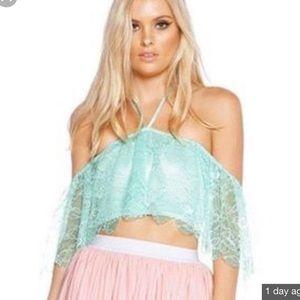 Blackmilk Purple Lace Top